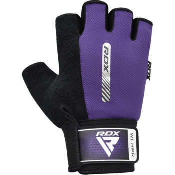 GYM WEIGHT LIFTING GLOVES W1 HALF PURPLE-S