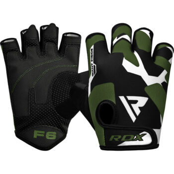 GYM GLOVES SUMBLIMATION F6 BLACK/GREEN-S