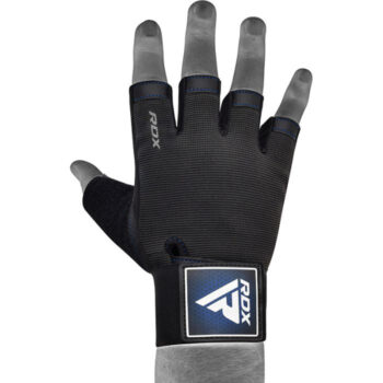 GYM TRAINING GLOVES T2 HALF BLUE PLUS-S