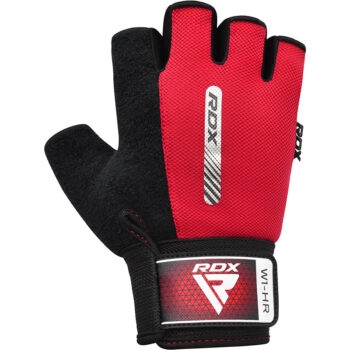 GYM WEIGHT LIFTING GLOVES W1 HALF RED-XL