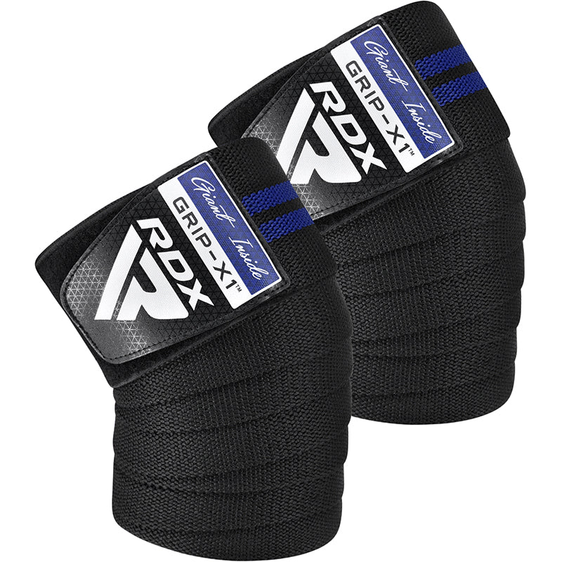 GYM KNEE WRAP R11 BLACK/BLUE