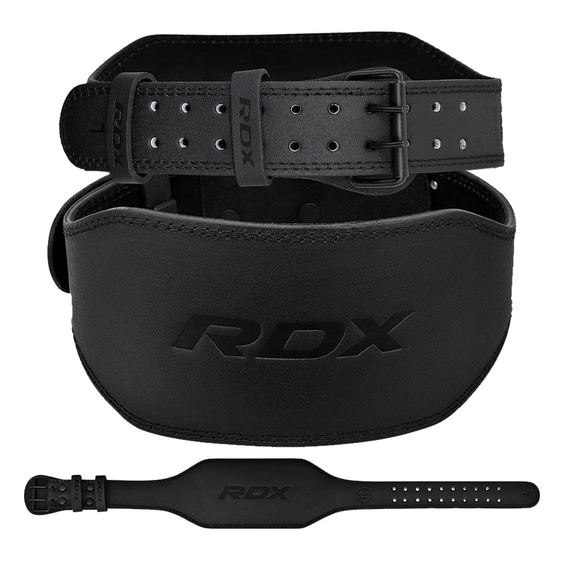 BELT 6" LEATHER FULL BLACK-M
